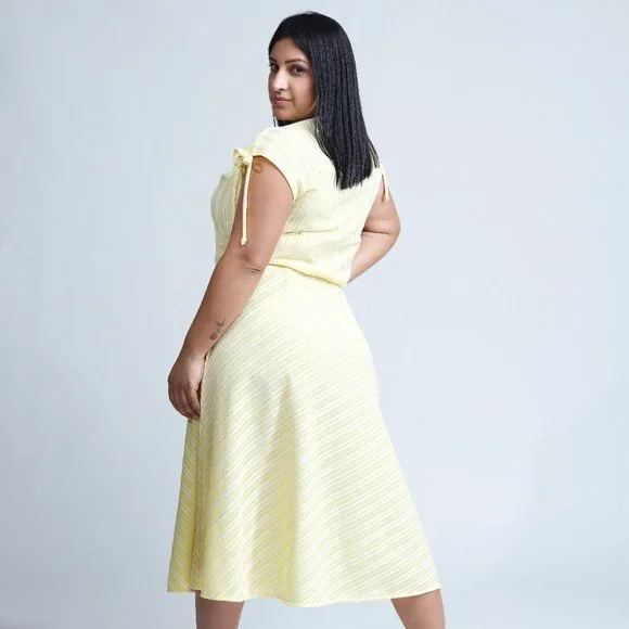 Vintage Dresses | 70s Striped Summer Dress | Color: White/Yellow | Size: Xl | Pm-79808830's Closet Vintage Dresses | 70s Striped Summer Dress | Color: White/Yellow | Size: Xl | Pm-79808830's Closet